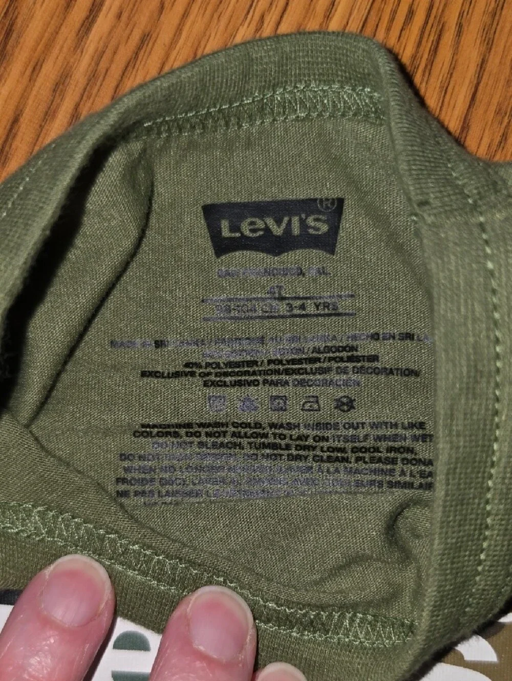 Levi's Boys' Olive Green Logo Tee